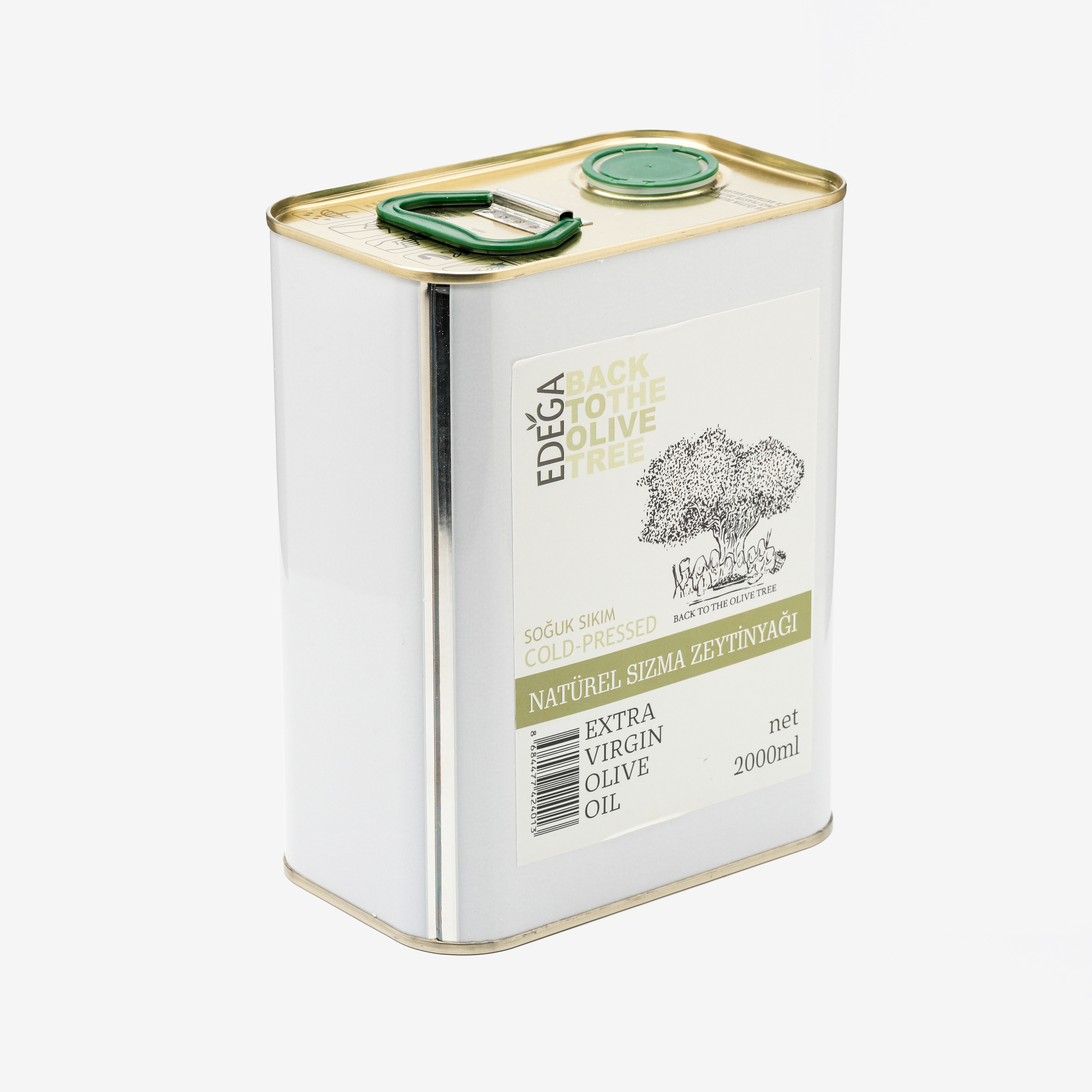 Erken Hasat Natürel Sızma Zeytinyağı 2 Litre Teneke Ambalaj (Filtreli)