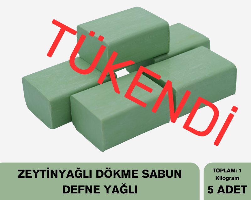 %100 Doğal Defneli Zeytinyağı Sabunu - 5 Adet