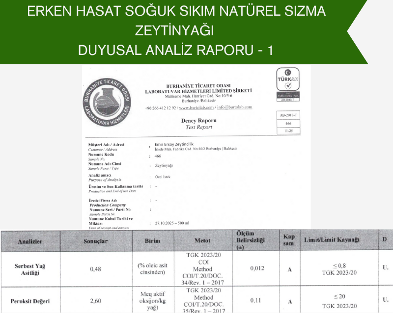 Erken Hasat Natürel Sızma Zeytinyağı 20 Litre Teneke Ambalaj (Filtreli)