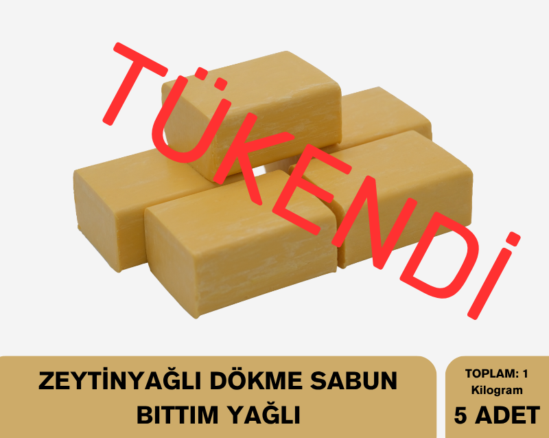 %100 Doğal Bıttımlı Zeytinyağı Sabunu - 5 Adet